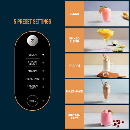 Ninja SLUSHi with RapidChill Technology, 88 oz. Frozen Drink & Slushie Machine, 5 Preset Programs, Margaritas, Frappés, and More, Premium Accents, Black, FS301